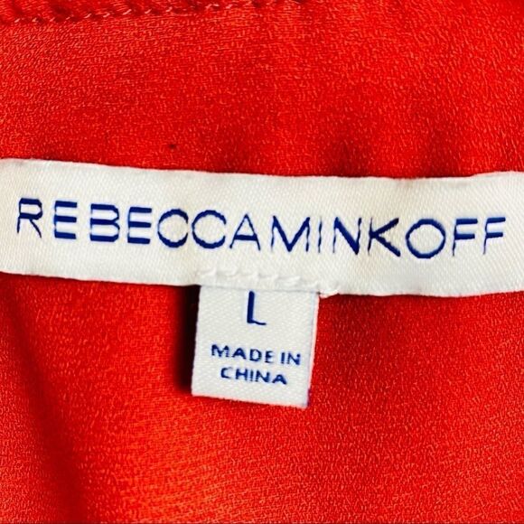 Rebecca Minkoff Red Floral Jamie Top Off Shoulders - Picture 10 of 16